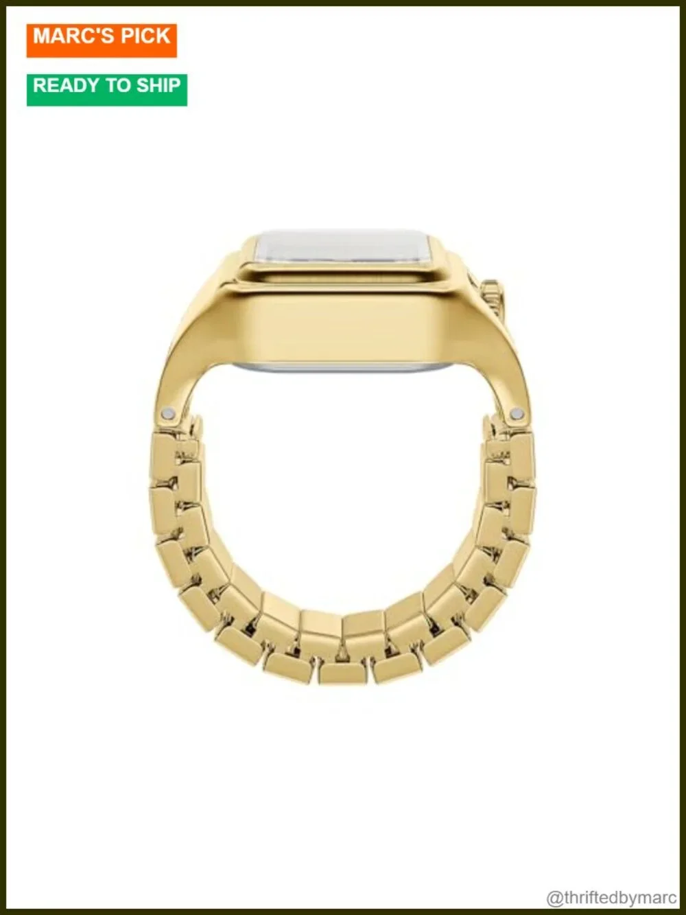 Fossil Raquel Two-Hand Gold-Tone Stainless Steel Watch Ring